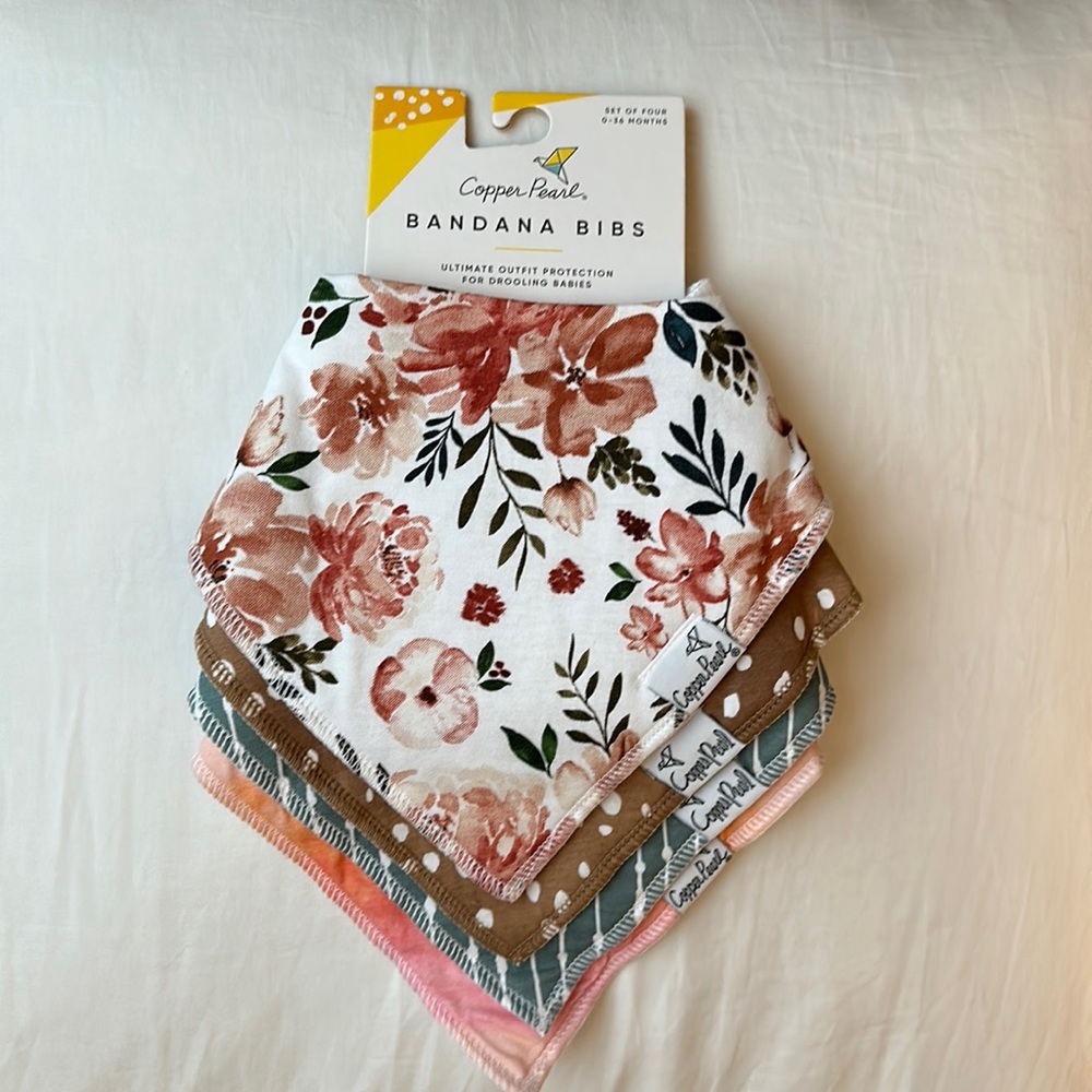Copper pearl NWT bandana bibs